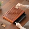 Khay Trà Gỗ Hồng Sắc K43